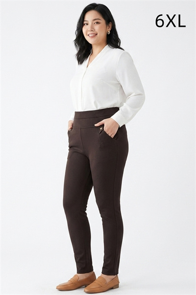 9108-6XL-C กางเกงสีน้ำตาล เอว 30 ยืดได้ถึง 38 นิ้ว ขายาว 37 นิ้ว