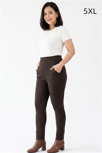 9108-5XL-C กางเกงสีน้ำตาล เอว 29 ยืดได้ถึง 37 นิ้ว ขายาว 37 นิ้ว