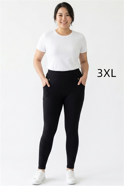 TE961-3XL กางเกงสกินนี่สีดำ เอว 31-32 นิ้ว    ขายาว 36 นิ้ว
