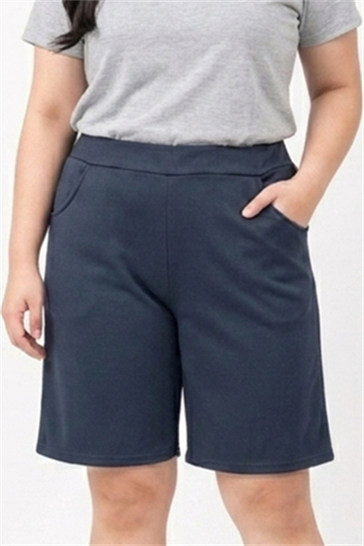 TK5188-5XL-D กางเกงสีเทา รอบเอวก่อนยืด 29 นิ้ว - ยืดสุด 44 นิ้ว ความยาว 19 นิ้ว