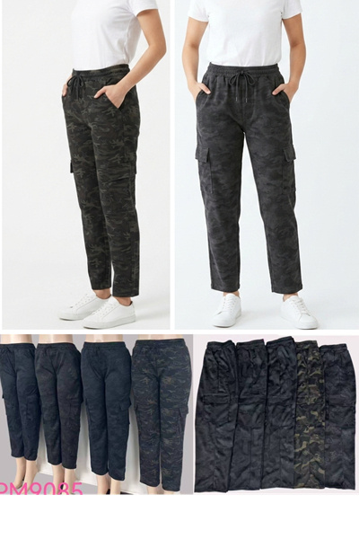 PM9085 กางเกงทหาร มีเชือกผูกรูดได้ มีกระเป๋า ขายคละลาย