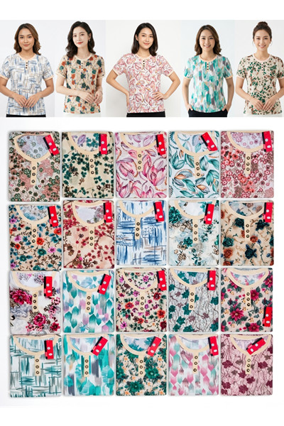 FQ03 เสื้อใหม่ ผ้าใยไผ่ รอบอก42นิ้ว ยาว26นิ้ว ขายคละลายคละสี